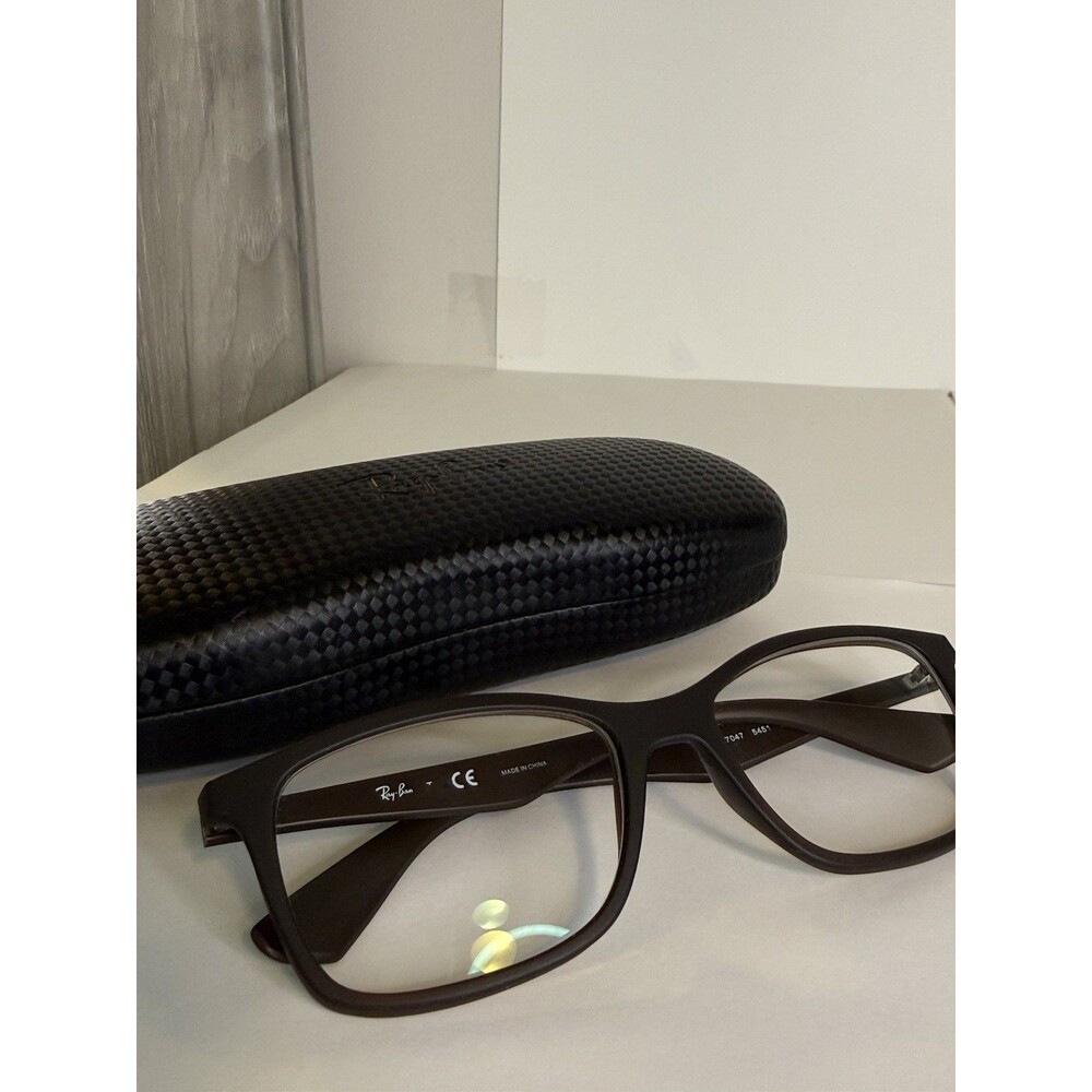 Ray-Ban RB7047 Matte Brown Eyeglasses Frames 54-17-140 W Case
